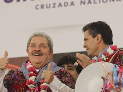 Lula y Peña Nieto en la presentación de la Cruzada contra el Hambre.