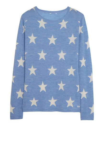 Sudadera azul con estrellas blancas de Banjo & Matilda (325 euros).