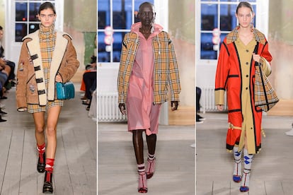 Tres looks de la colección otoño-invierno de 2017/2018.