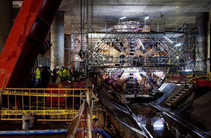 Imagen de las obras del Metro de Quito.