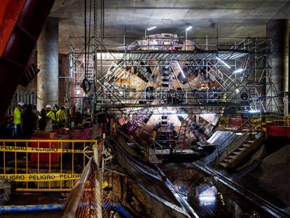 Imagen de las obras del Metro de Quito. 