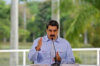 El presidente de Venezuela, Nicolás Maduro, en el palacio presidencial de Miraflores en Caracas el pasado 17 de junio.
