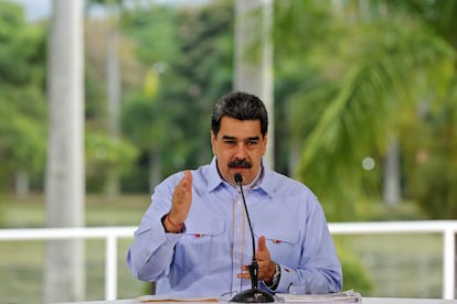 El presidente de Venezuela, Nicolás Maduro, en el palacio presidencial de Miraflores en Caracas el pasado 17 de junio.