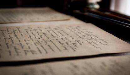Una carta manuscrita.