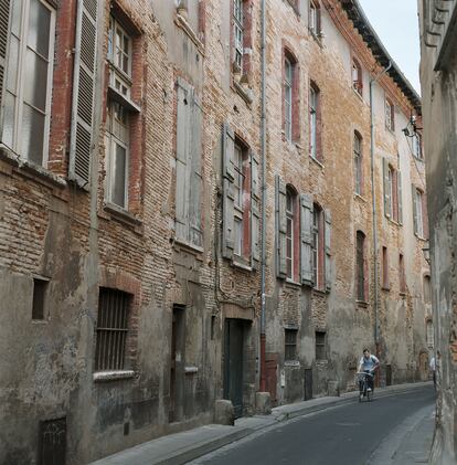 El centro de Toulouse, con sus característicos colores en las fachadas.