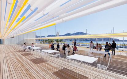 Terraza del palacio de congresos El Batel, en Cartagena (Murcia).