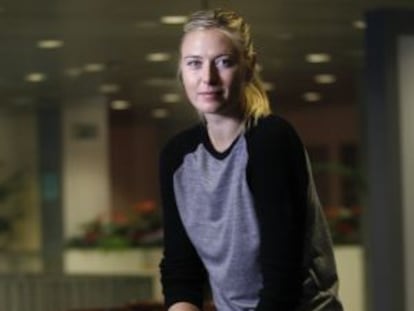 Maria Sharapova, tras la entrevista.