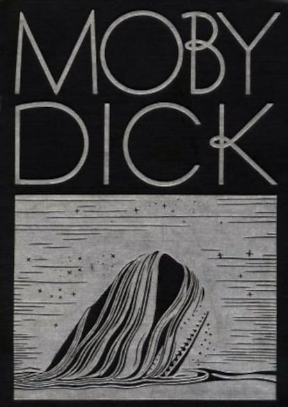 Portada de 'Moby Dick', ilustrada por Rockwell Kent.