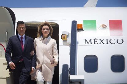 El presidente de México, Enrique Peña Nieto, y su esposa, Angélica Rivera.
