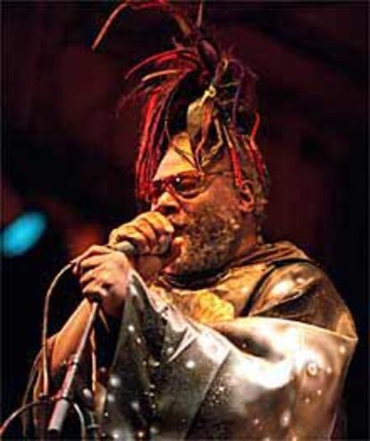 George Clinton durante su actuación en el festival Galapajazz.