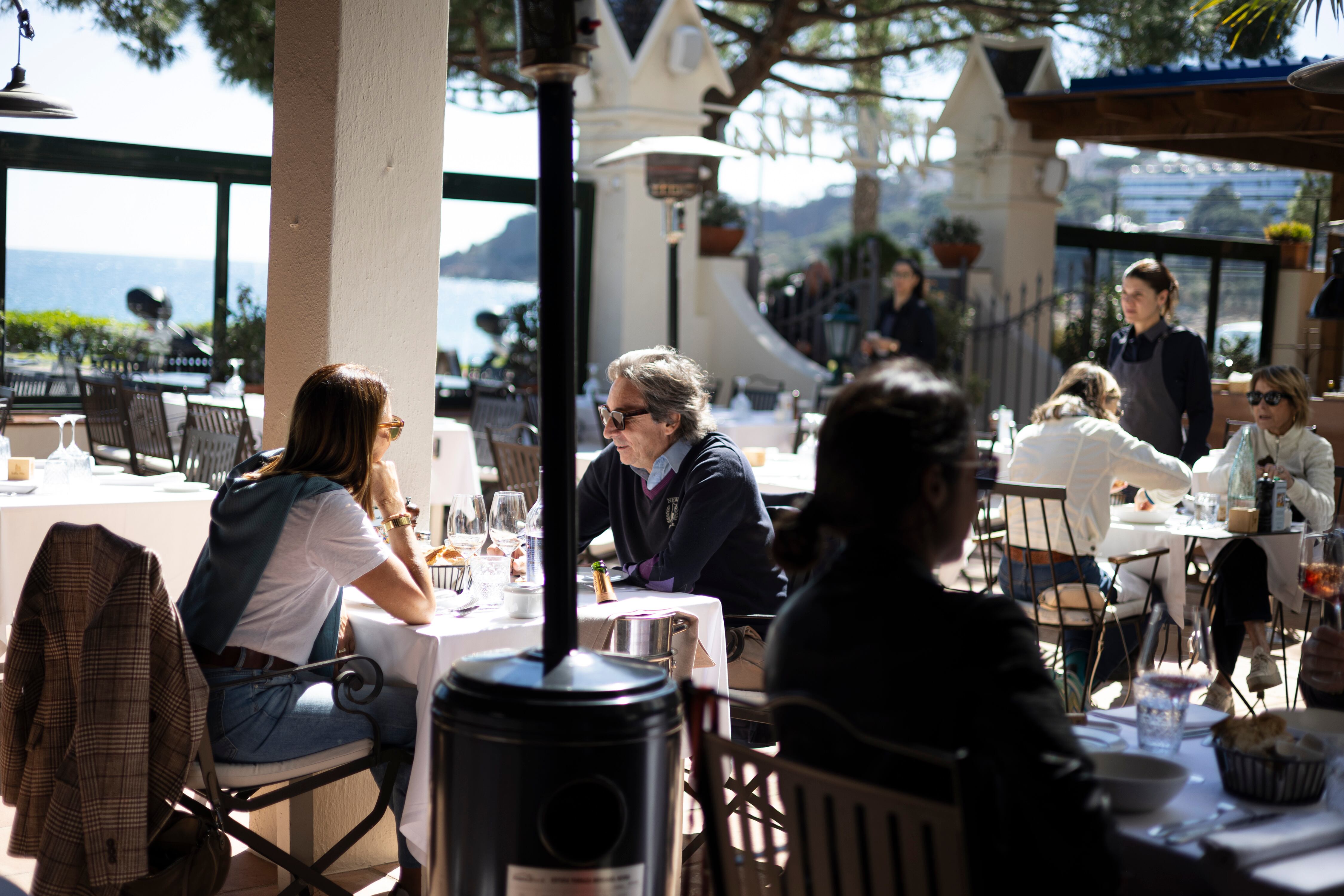 La terraza del restaurante Villa Más fotografiada el 18 de marzo.