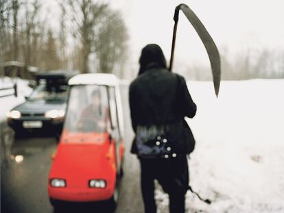 <b>Una de las fotos de Peter Beste incluidas en<i> True norwegian black metal</i>.</b>