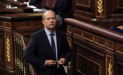 Juan Carlos Campo, durante un pleno del Congreso.