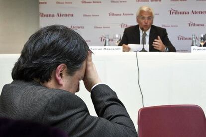 Xavier Sol&agrave;, secretario general de Cultura, en un acto del consejero Ferran Mascarell.