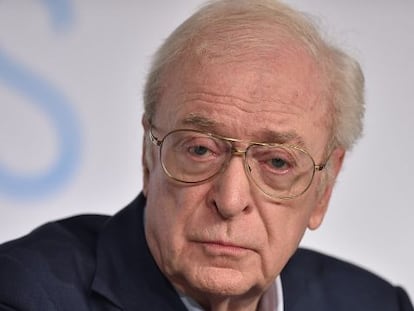 El actor Michael Caine en la rueda de prensa.