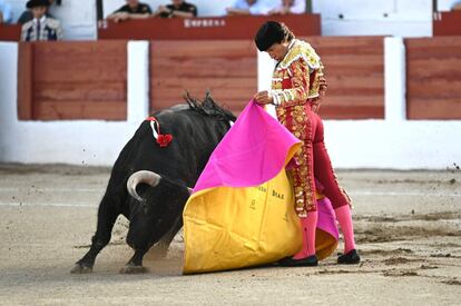 Curro Díaz, a la verónica, la tarde del pasado 28 de agosto en Linares.