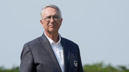 El empresario Ricardo Salinas Pliego en un torneo de golf en Puerto Vallarta, Jalisco, en abril de 2023.