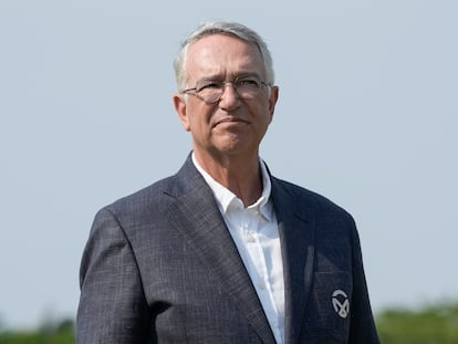 El empresario Ricardo Salinas Pliego en un torneo de golf en Puerto Vallarta, Jalisco, en abril de 2023.