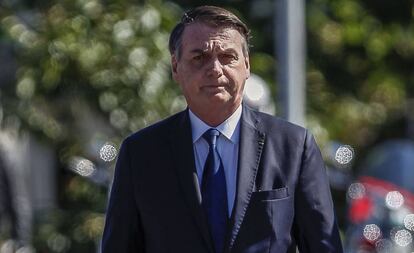 Presidente Jair Bolsonaro durante cerimônia no dia 18 de abril.