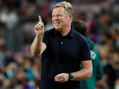 Koeman, durante el partido de Champions contra el Bayern.