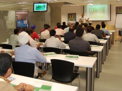 Aula de formaci&oacute;n de trabajadores en Catalu&ntilde;a.