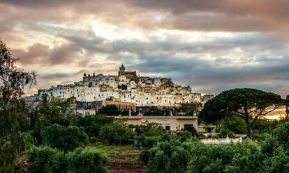 Panorámica del pueblo de Ostuni, en Apulia.