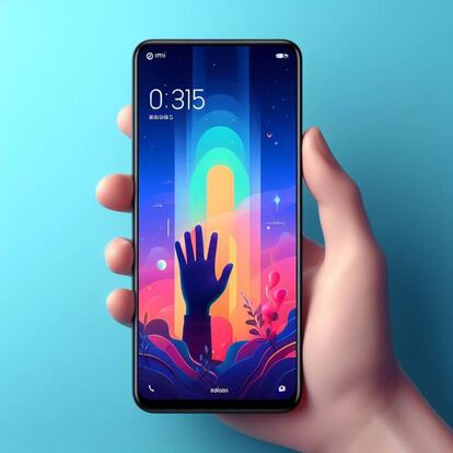 Teléfono de Xiaomi en una mano