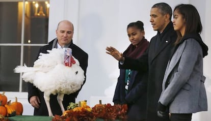 Barack Obama perdona al 'Popcorn', el pavo de Acción de Gracias