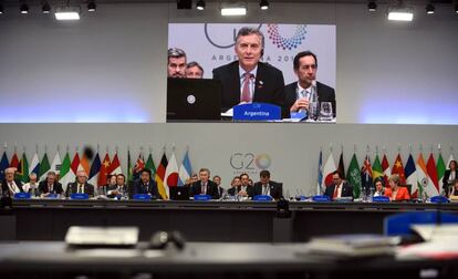 Vista general de la reunión de presidentes del G20 realizada en Buenos Aires, este sábado.