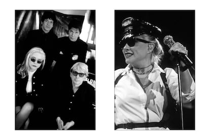 A la izquierda, retrato de Blondie en Madrid, el 28 de octubre de 1999. A la derecha, durante una actuación en Madrid, el 29 de octubre de 1999.