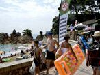 Zona sin humo de la playa de Fenals en Lloret de Mar (Girona).