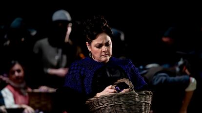 Yolanda Auyanet, en una de sus últimas actuaciones en España, en 'La rosa del azafrán' del Teatro de la Zarzuela de Madrid, el pasado enero.