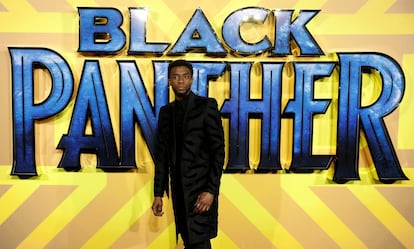 Boseman, na estreia de 'Black Panther' em Londres, em 2018.