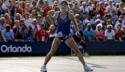 Catherine Bellis, tras ganar a Cibulkova.