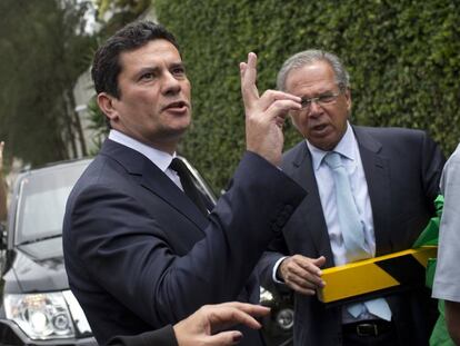 Sérgio Moro e o futuro ministro da Economia, Paulo Guedes