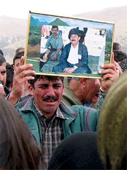 Funeral del líder kurdo Mushir.