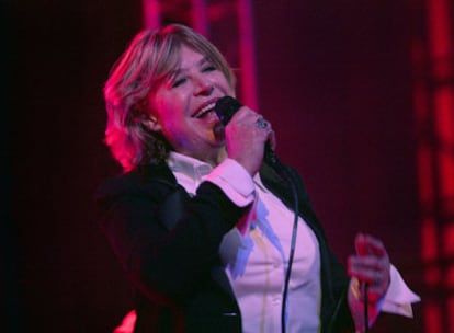 Marianne Faithfull, durante su concierto de ayer en Madrid.