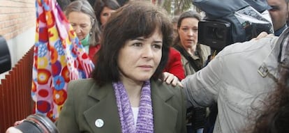 Ruth Ortiz, a su llegada a la Audiencia de Córdoba.