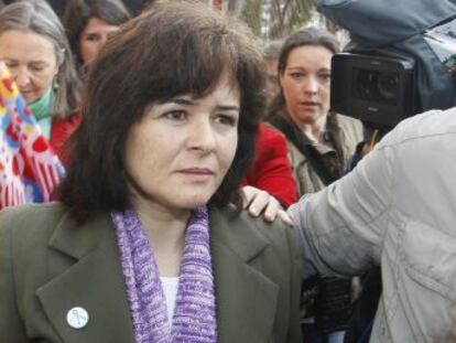 Ruth Ortiz, a su llegada a la Audiencia de Córdoba.