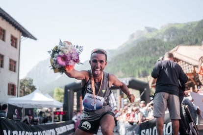 Elhousine Elazzaoui tras ganar la Dolomyths Run.