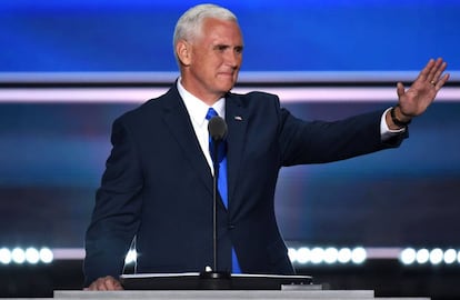 El gobernador de Indiana Mike Pence.