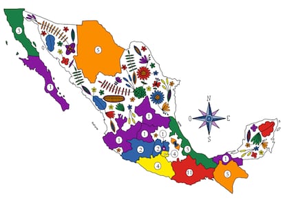 Mapa de asesinatos a activistas en Mxico. Oaxaca es el lugar con mayor nmero (11), le siguen Chihuahua y Chiapas (5). 