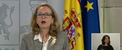 La vicepresidenta económica del Gobierno, Nadia Calviño.