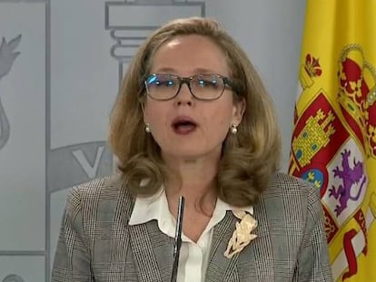 La vicepresidenta económica del Gobierno, Nadia Calviño.