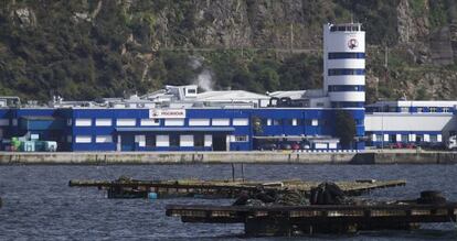 La sede principal de Pescanova en Chapela (Redondela), en la ría de Vigo.