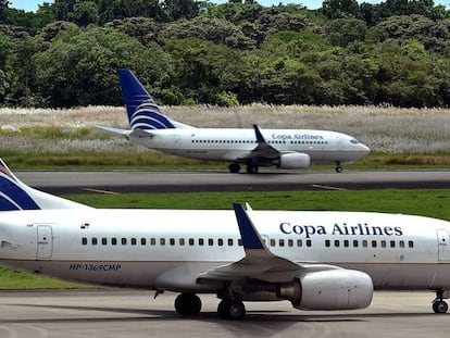 Dos aviones de la aerol&iacute;nea Copa Airlines.