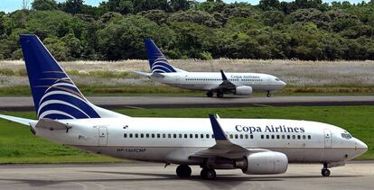 Dos aviones de la aerolínea Copa Airlines.
