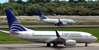 Dos aviones de la aerol&iacute;nea Copa Airlines.