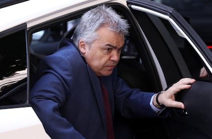 Santos Cerdán, exsecretario de Organización del PSOE, a su llegada al Tribunal Supremo, este pasado lunes.