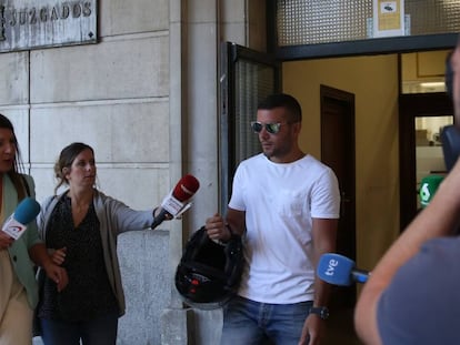 One of the members of “La Manada,” Ángel Boza, today in a Seville court.